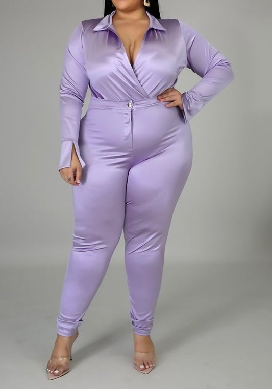 Luxe Lavender Satin Set